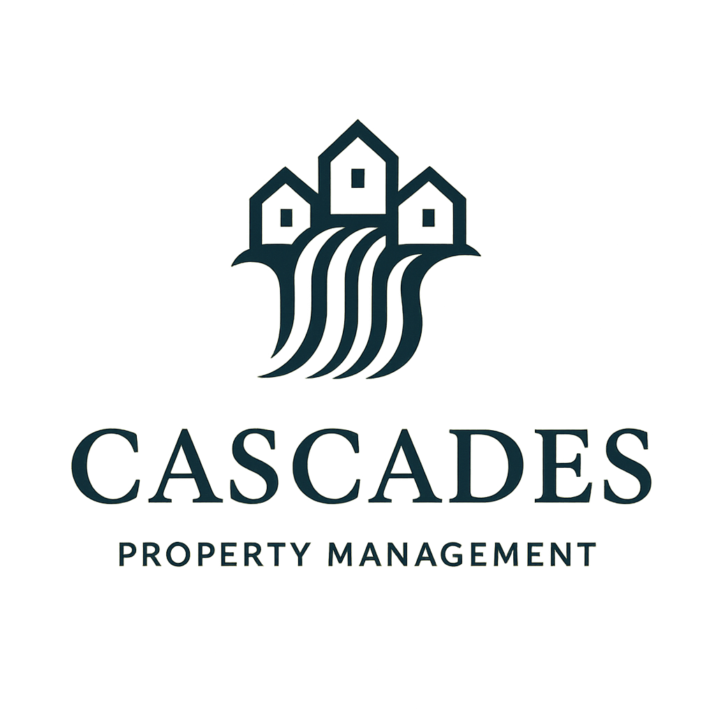 high end property management company logo called cascades-1